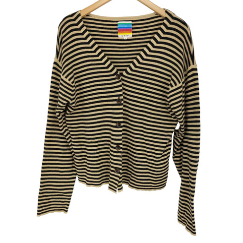 ユニフ UNIF コットンボーダーカーディガン レディース import:S