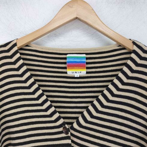 ユニフ UNIF コットンボーダーカーディガン レディース import:S