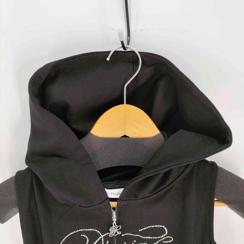 ダーリッチ Darich カットオープンビジューフードミニワンピース レディース FREE