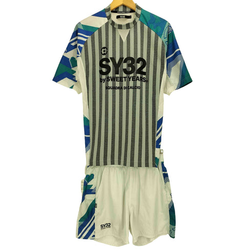 エスワイサーティトゥー SY32 by SWEET YEARS シャドーストライプ サッカーシャツ ショーツ セットアップ メンズ import:S