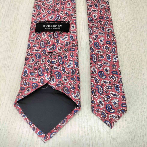 バーバリーブラックレーベル BURBERRY BLACK LABEL シルク100% 総柄 ネクタイ メンズ