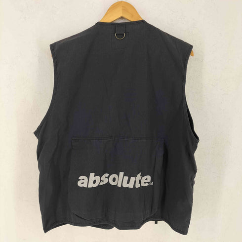 absolute ロゴバックプリント ユーティリティベスト メンズ L
