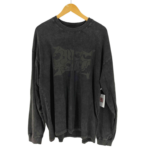 ウルフニキヲツケロ L/S ロゴプリント フェードTシャツ メンズ FREE
