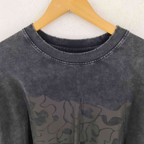 ウルフニキヲツケロ L/S ロゴプリント フェードTシャツ メンズ FREE
