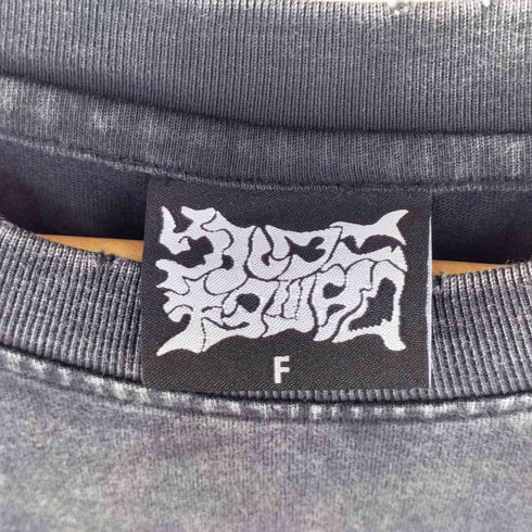 ウルフニキヲツケロ L/S ロゴプリント フェードTシャツ メンズ FREE