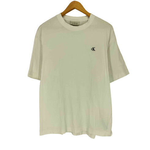 カルバンクラインジーンズ Calvin Klein Jeans ワンポイント刺繍 半袖Tシャツ カットソー メンズ M