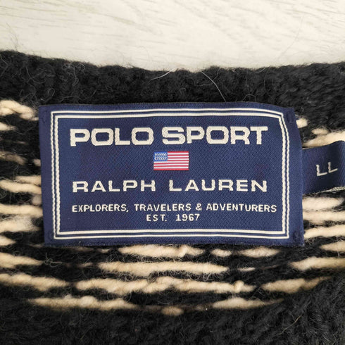 ポロスポーツラルフローレン POLO SPORT RALPH LAUREN 100%ウール 幾何学模様 ハンドニットセーター メンズ JPN:XL