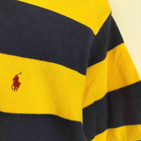 ポロバイラルフローレン Polo by RALPH LAUREN ボーダー ポニー刺繍 半袖 ポロシャツ メンズ L