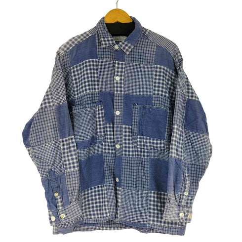 ブルーブルーハリウッドランチマーケット BLUE BLUE H.R.MARKET パッチワーク チェック L/S シャツ メンズ JPN:2