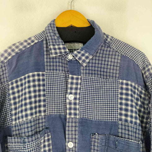 ブルーブルーハリウッドランチマーケット BLUE BLUE H.R.MARKET パッチワーク チェック L/S シャツ メンズ JPN:2