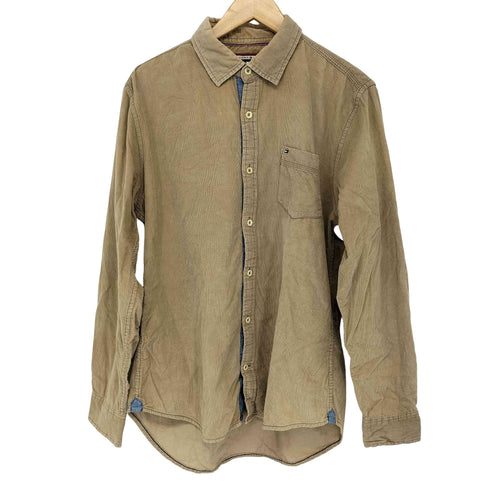 トミーヒルフィガー TOMMY HILFIGER 細畝 コーデュロイシャツ メンズ import:M
