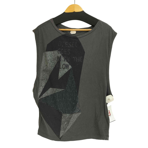 ディーゼル DIESEL y2k スタッズ装飾 ノースリーブ Tシャツ メンズ import:S
