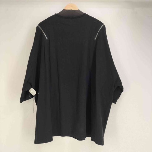 AMILIGE 病みくま プリント ショルダージップ S/S Tシャツ レディース