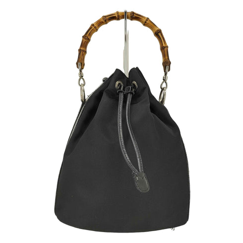 グッチ GUCCI バンブー ナイロン パテント ハンドバッグ nylon patent handbag レディース
