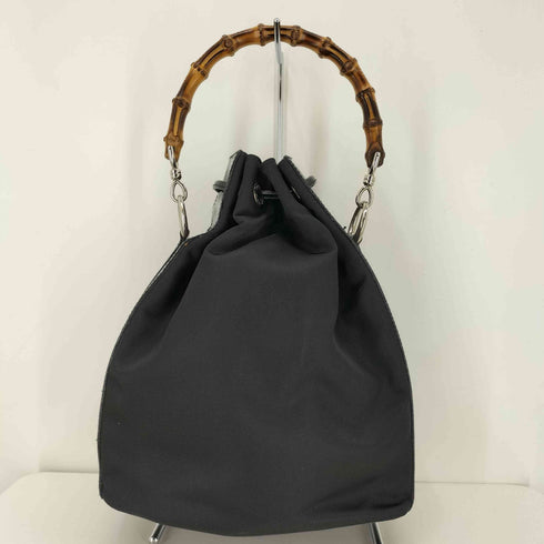 グッチ GUCCI バンブー ナイロン パテント ハンドバッグ nylon patent handbag レディース