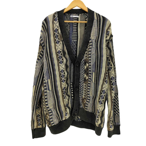 ザラ ZARA ABSTRACT JACQUARD CARDIGAN メンズ import:L