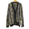 ザラ ZARA ABSTRACT JACQUARD CARDIGAN メンズ import:L