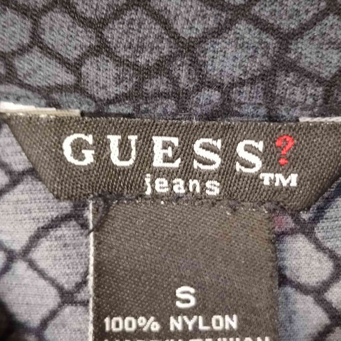ゲスジーンズ GUESS JEANS リザードスキン 総柄 タイトフィット シャツ ブラウス レディース JPN:S