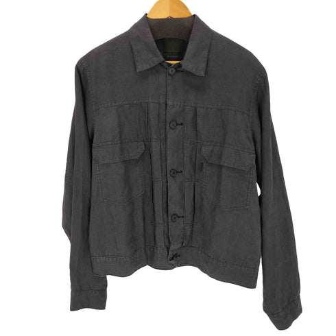 S H Trucker Shirt(Linen Garment Dye) Ink Black メンズ M