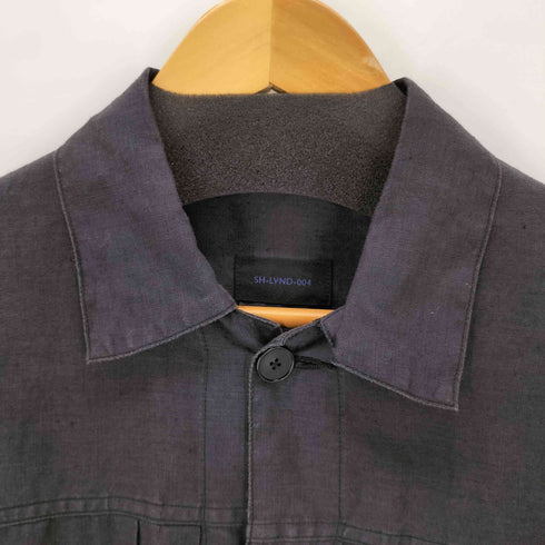 S H Trucker Shirt(Linen Garment Dye) Ink Black メンズ M
