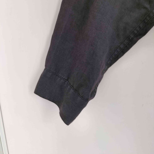 S H Trucker Shirt(Linen Garment Dye) Ink Black メンズ M