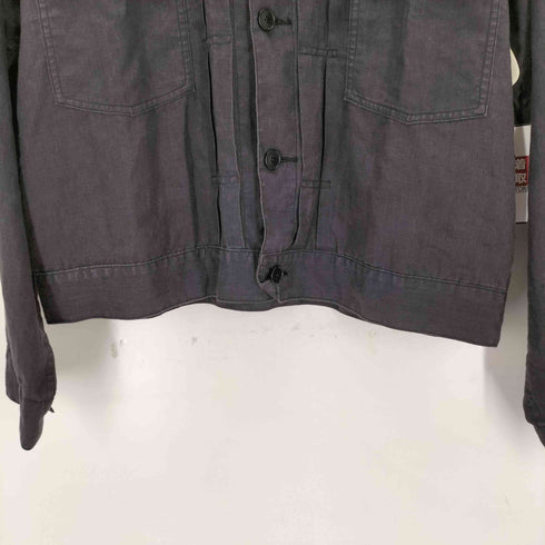 S H Trucker Shirt(Linen Garment Dye) Ink Black メンズ M