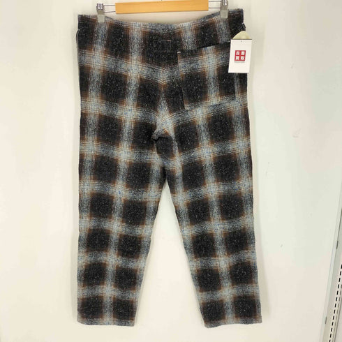 grown in the sun ネップ加工 アルパカ混 オンブレチェック イージーパンツ メンズ 1