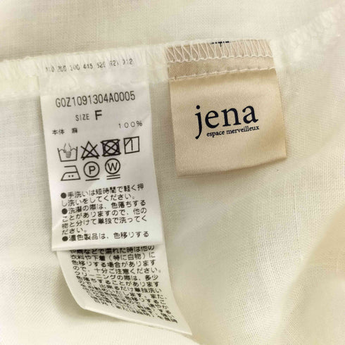 ジェナ JENA ダブルVネックリネンシャツ レディース FREE