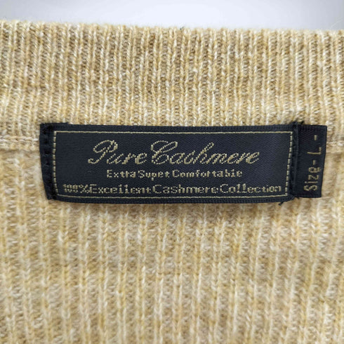 ピュアカシミヤ pure cashmere カシミヤ100 Vネック カーディガン メンズ JPN:L