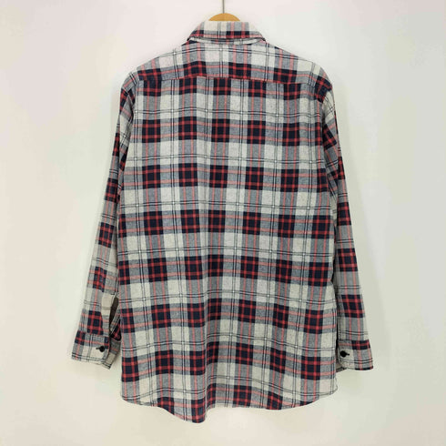 インディペンデント INDEPENDENT 90-00s USA製 ロゴパッチ ダブルポケット マドラスチェック ネルシャツ メンズ import:XL