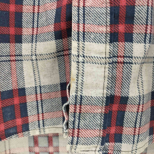 インディペンデント INDEPENDENT 90-00s USA製 ロゴパッチ ダブルポケット マドラスチェック ネルシャツ メンズ import:XL