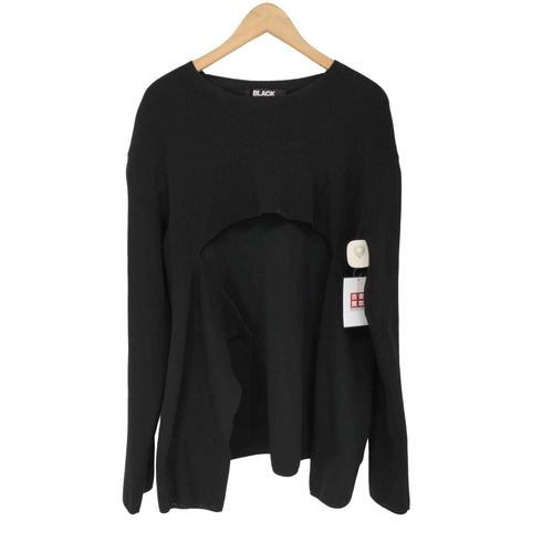 ブラックコムデギャルソン BLACK COMME des GARCONS AD2018 フロントオープンデザインニット レディース JPN:M