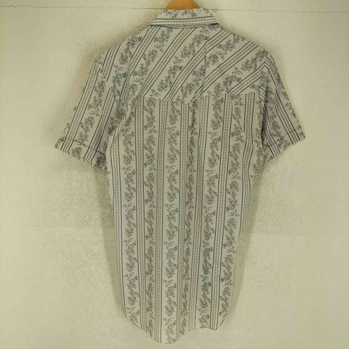 YOUNGBLOODS AUTHENTIC 70-80s 襟芯 花柄ウエスタンシャツ メンズ M