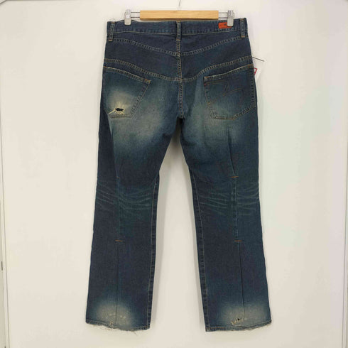 バル BAL 00s 225 ストレート クラッシュ ダメージ デニム メンズ JPN:XL