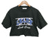キャラクス CALUX カットオフ クロップド ロゴ S/S クルーネック Tシャツ レディース