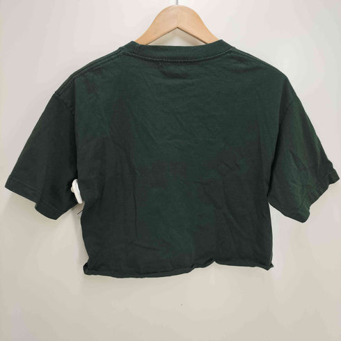 キャラクス CALUX カットオフ クロップド ロゴ S/S クルーネック Tシャツ レディース