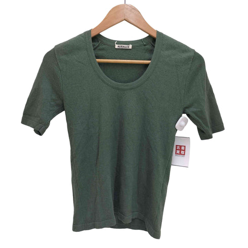 オーラリー AURALEE 22SS HIGH GAUGE COTTON PILE KNIT U-NECK TEE レディース JPN:0