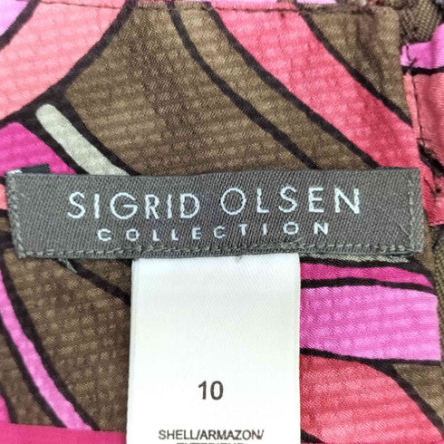 SIGRID OLSEN ボタニカル柄 シルクスカート レディース 10