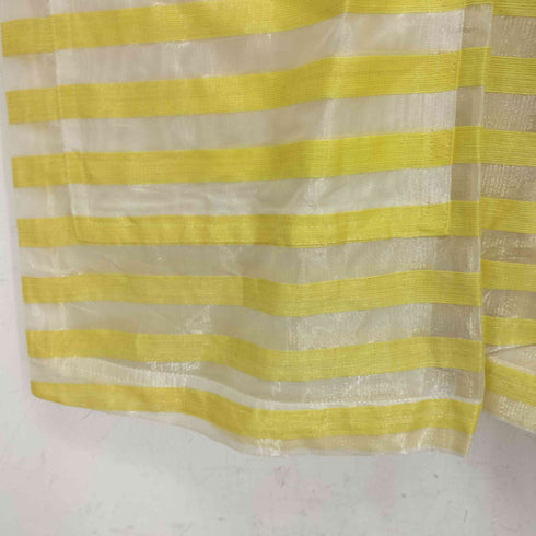micmac paris リネン混 ボーダーシアーコート レディース