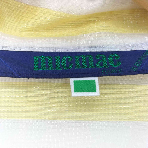 micmac paris リネン混 ボーダーシアーコート レディース