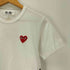 プレイコムデギャルソン PLAY COMME des GARCONS 00s AD2008 ハート 刺繍 ロゴ プリント Tシャツ カットソー レディース JPN:M