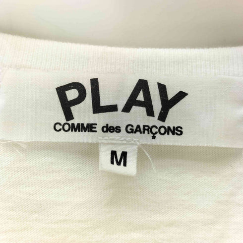 プレイコムデギャルソン PLAY COMME des GARCONS 00s AD2008 ハート 刺繍 ロゴ プリント Tシャツ カットソー レディース JPN:M