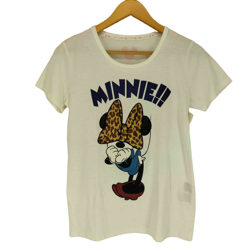 ラインストーン キャラクタープリントクルーネックTシャツ Y2K レディース M