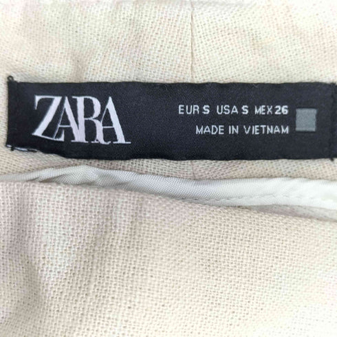 ザラ ZARA リネン混 スラックスパンツ レディース 26