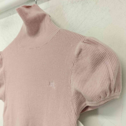 バーバリーブルーレーベル BURBERRY BLUE LABEL ワンポイント刺繍 タートルネックニット レディース JPN:38