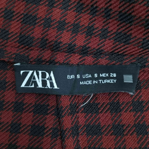 ザラ ZARA ギンガムチェック ギャザータイトスカート レディース JPN:S