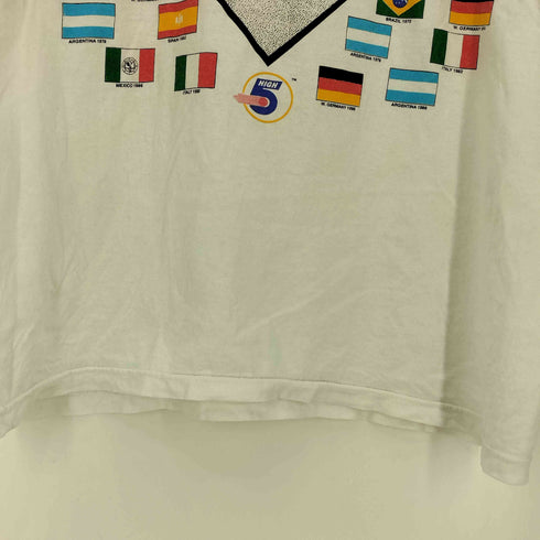 90S USA製 HIGH5ボディ サッカー 国旗 大会 USA94 コピーライト1991 WC94 TM シングルステッチ S/S Tシャツ メンズ import:L