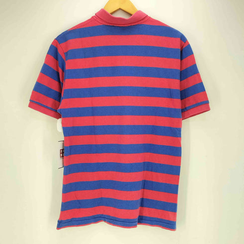 ポロバイラルフローレン Polo by RALPH LAUREN 90S ポニー刺繍 ボーダー S/S ポロシャツ メンズ import:XL