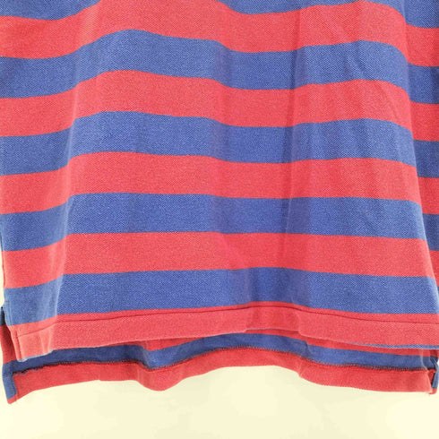 ポロバイラルフローレン Polo by RALPH LAUREN 90S ポニー刺繍 ボーダー S/S ポロシャツ メンズ import:XL