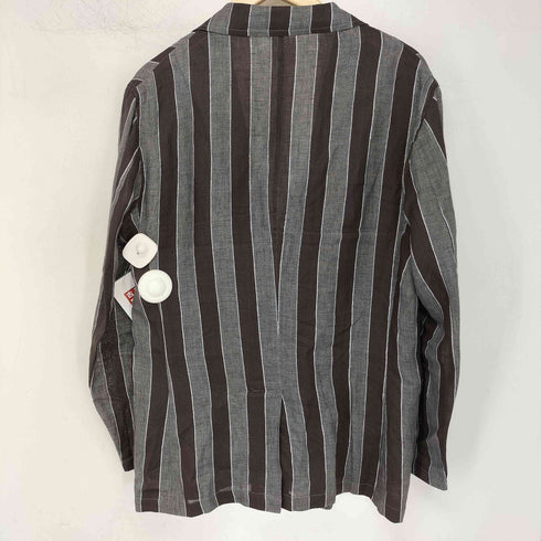 ジャンネット giannetto riviera リネンストライプテーラードジャケット メンズ EUR:48